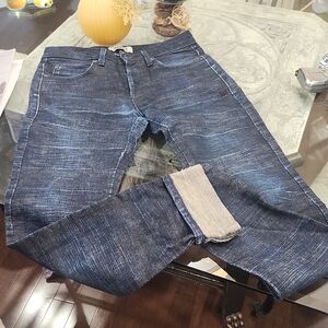 Naked And Famous Slim 14 Oz Paterned Japanese Denim Jeans 29x33